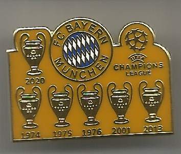 Pin Bayern Muenchen Champions League1974-2020 rot